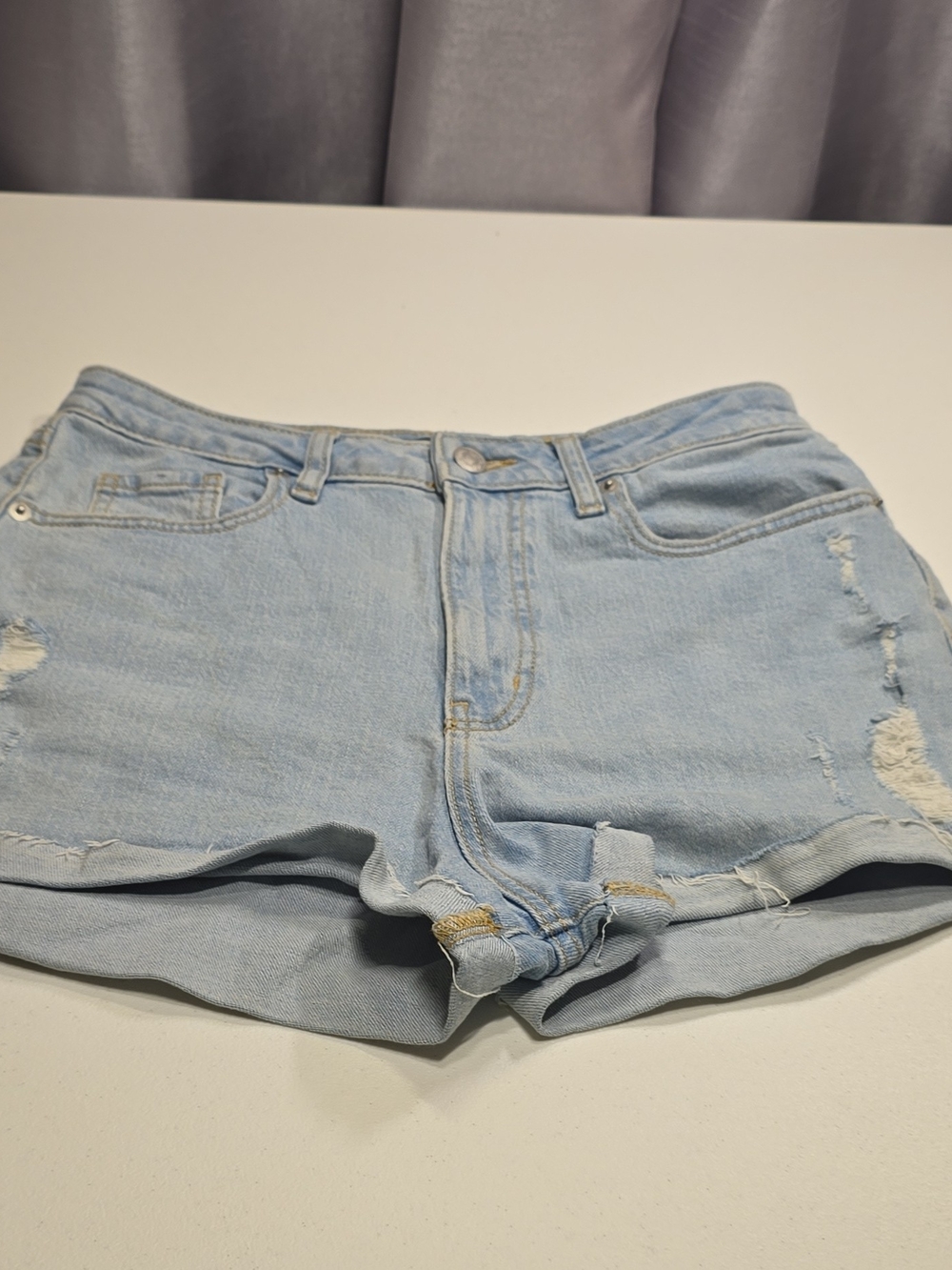 Classic Light Blue Denim Women's Shorts